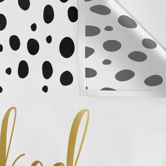Get Naked Sign, Funny Bathroom Art, Black, White and Gold Wall Tapestry Gallery Image 3