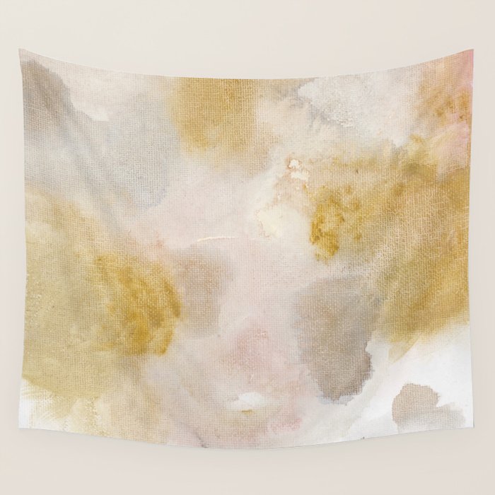 Bloom No. 8 Abstract watercolor floral Wall Tapestry Gallery Image 4