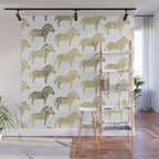 Golden Zebras Wall Mural Gallery Image 1