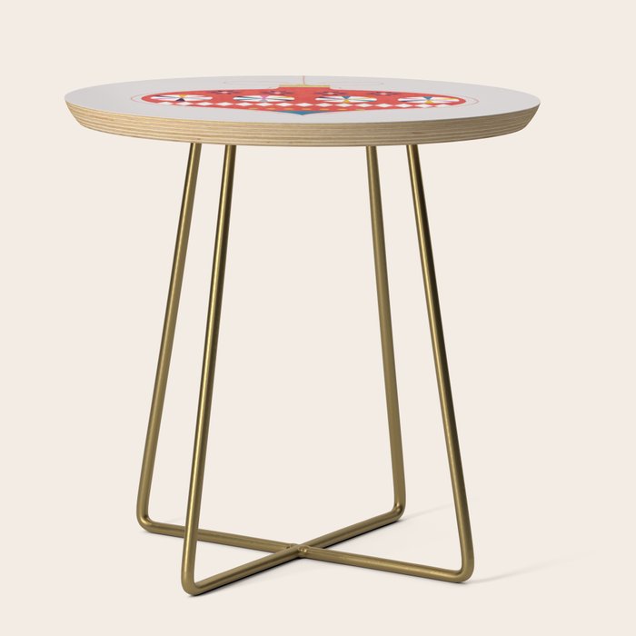 Festive red retro bauble Side Table Gallery Image 1