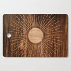 Boho sun Island style wood inlay art  Cutting Board Gallery Image 1