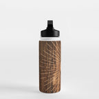 Boho sun Island style wood inlay art  Water Bottle Gallery Image 3
