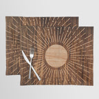 Boho sun Island style wood inlay art  Placemat Gallery Image 1