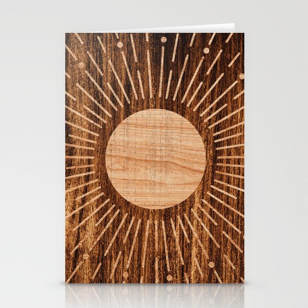 Boho sun Island style wood inlay art  Stationery Card Gallery Image 2