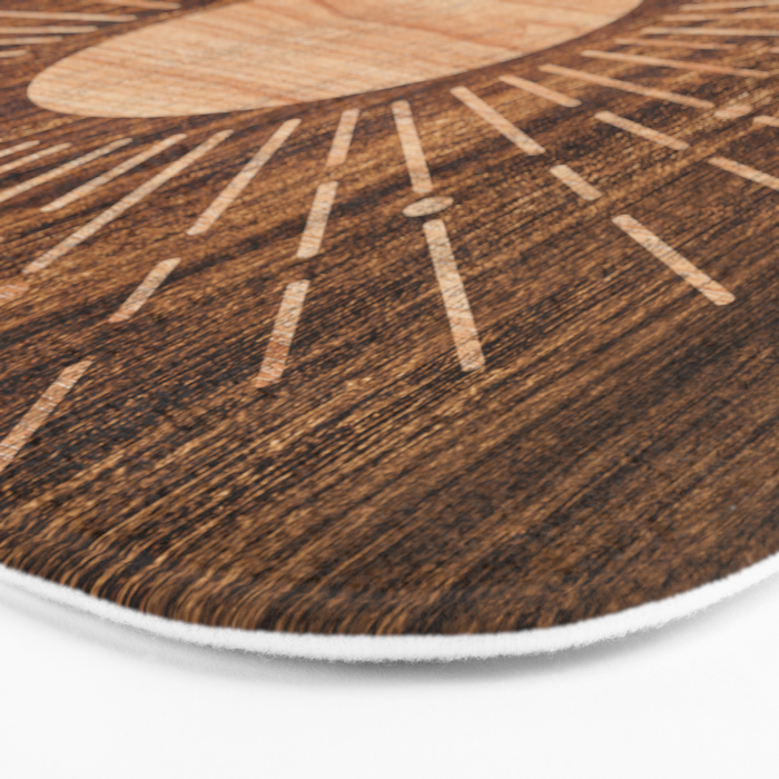 Boho sun Island style wood inlay art  Bath Mat Gallery Image 3