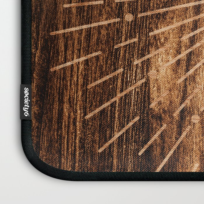 Boho sun Island style wood inlay art  Laptop Sleeve Gallery Image 3