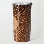 Boho sun Island style wood inlay art  Travel Mug Gallery Image 2