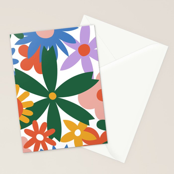 Retro spring flower nature drawing Stationery Card Gallery Image 2