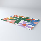 Retro spring flower nature drawing Rug Gallery Image 3