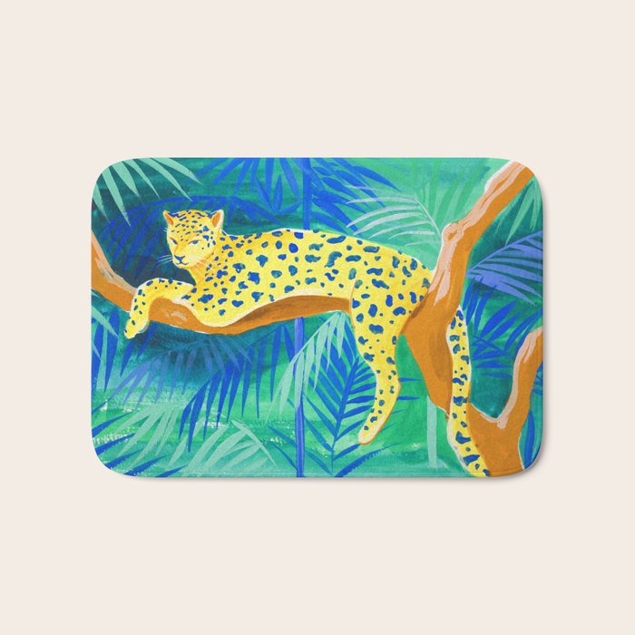 Leopard on Tree Bath Mat Gallery Image 1