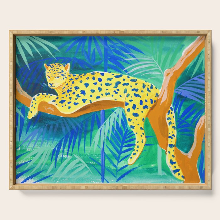 Leopard on Tree Serving Tray Gallery Image 1