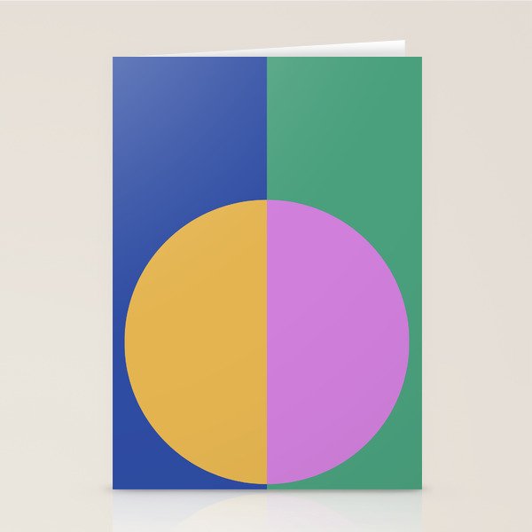 Color Block Abstract III Stationery Card Gallery Image 2