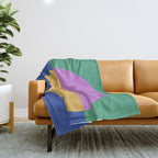 Color Block Abstract III Throw Blanket Gallery Image 1