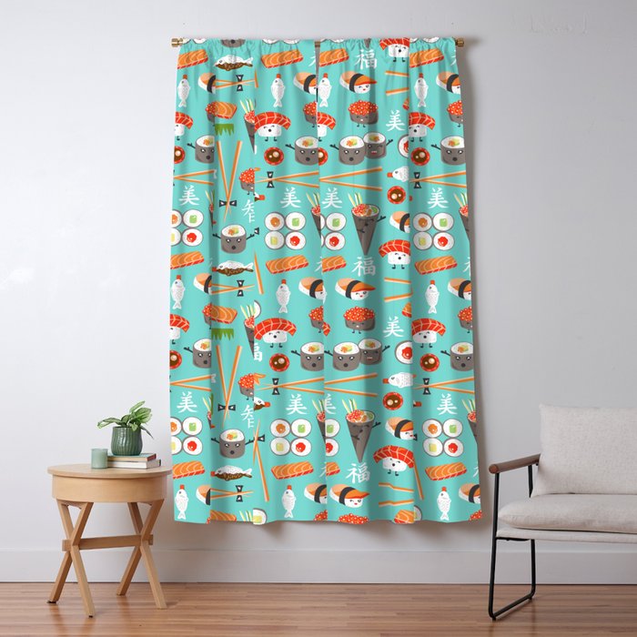 Happy Sushi Window Curtain Gallery Image 5