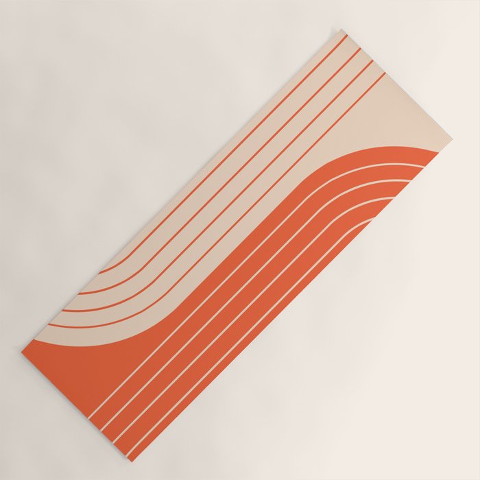 Two Tone Line Curvature XI  Yoga Mat Gallery Image 1