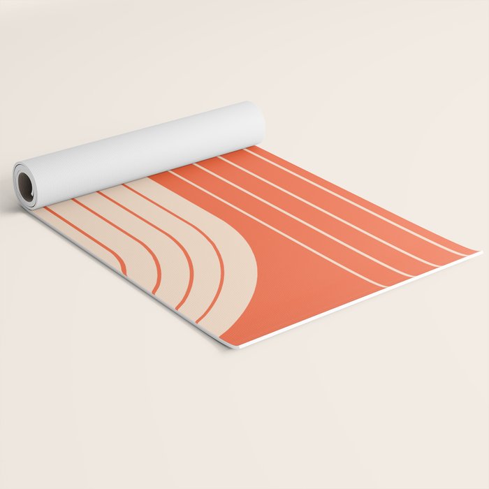 Two Tone Line Curvature XI  Yoga Mat Gallery Image 2