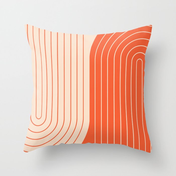 Two Tone Line Curvature XI  Throw Pillow Gallery Image 6