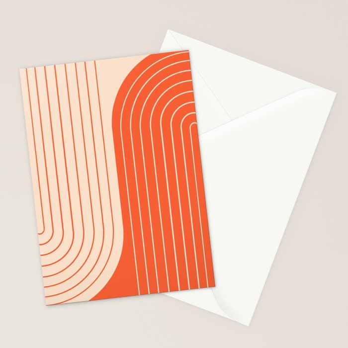 Two Tone Line Curvature XI  Stationery Card Gallery Image 2