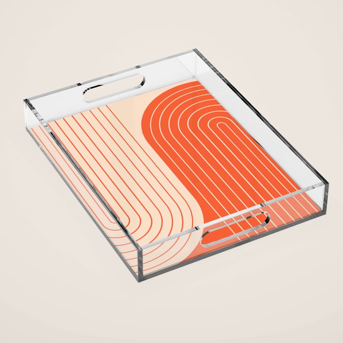 Two Tone Line Curvature XI  Acrylic Tray Gallery Image 1