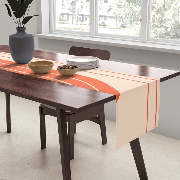 Two Tone Line Curvature XI  Table Runner Gallery Image 2