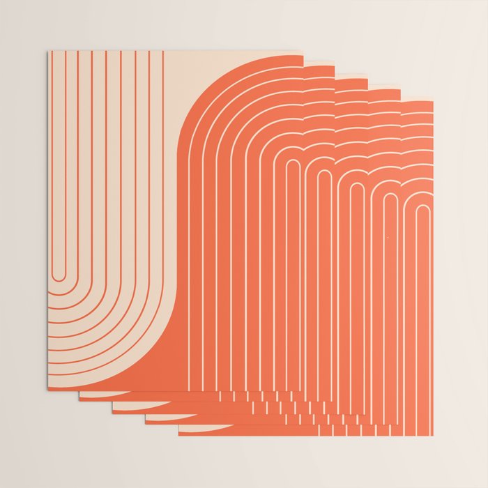 Two Tone Line Curvature XI  Wrapping Paper Gallery Image 3