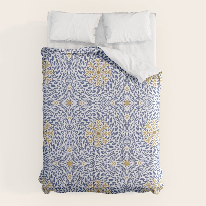 Intricate modern nature tile B Comforter Gallery Image 1