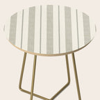ivy stripes - cream and olive green Side Table Gallery Image 2