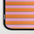 Colorful Eclectic Watercolor Paper Stripes Pattern Pink Orange Brown Cream Laptop Sleeve Gallery Image 3