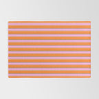 Colorful Eclectic Watercolor Paper Stripes Pattern Pink Orange Brown Cream Rug Gallery Image 2