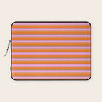 Colorful Eclectic Watercolor Paper Stripes Pattern Pink Orange Brown Cream Laptop Sleeve Gallery Image 1
