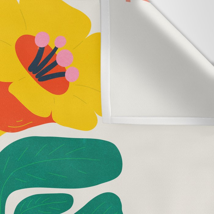 Orioles & Golden Poppy: Les Fleurs | Flower Market 04 | Spring Summer 23 Wall Tapestry Gallery Image 3