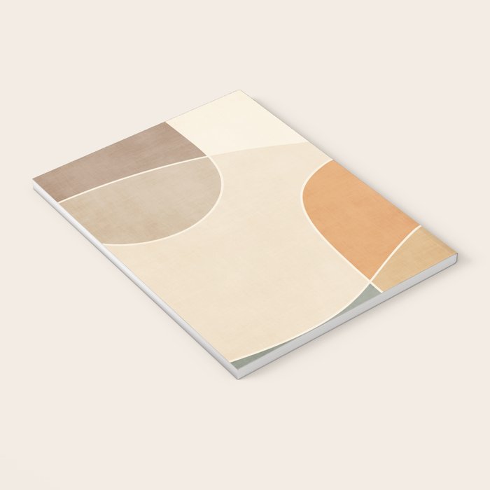 Soft Brown Tan Green Beige Modern Artwork Notebook Gallery Image 3