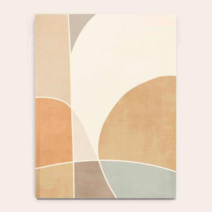Soft Brown Tan Green Beige Modern Artwork Notebook Gallery Image 4