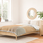 Soft Brown Tan Green Beige Modern Artwork Duvet Cover Gallery Image 2