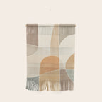 Soft Brown Tan Green Beige Modern Artwork Wall Hanging Gallery Image 1