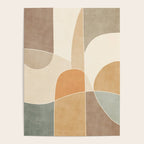 Soft Brown Tan Green Beige Modern Artwork Poster Gallery Image 4