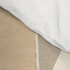 Soft Brown Tan Green Beige Modern Artwork Comforter Gallery Image 4