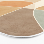 Soft Brown Tan Green Beige Modern Artwork Bath Mat Gallery Image 3