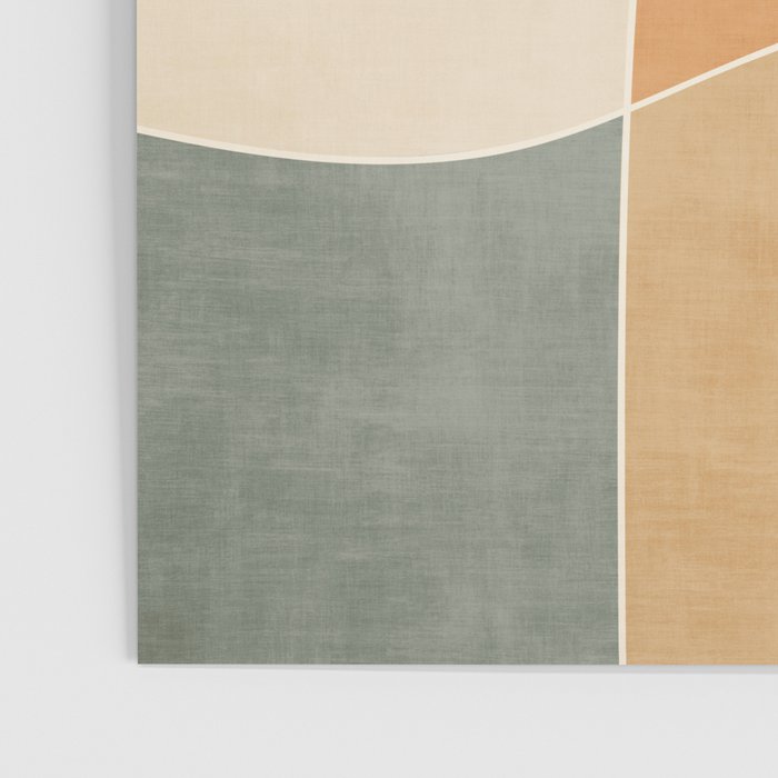 Soft Brown Tan Green Beige Modern Artwork Poster Gallery Image 3