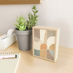 Soft Brown Tan Green Beige Modern Artwork Mini Art Print Gallery Image 2