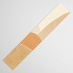 Soft Brown Tan Green Beige Modern Artwork Table Runner Gallery Image 3