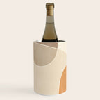 Soft Brown Tan Green Beige Modern Artwork Wine Chiller Gallery Image 2