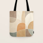 Soft Brown Tan Green Beige Modern Artwork Tote Bag Gallery Image 1