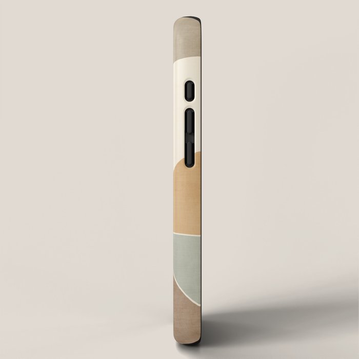 Soft Brown Tan Green Beige Modern Artwork iPhone Case Gallery Image 2