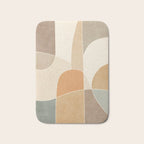 Soft Brown Tan Green Beige Modern Artwork Bath Mat Gallery Image 1