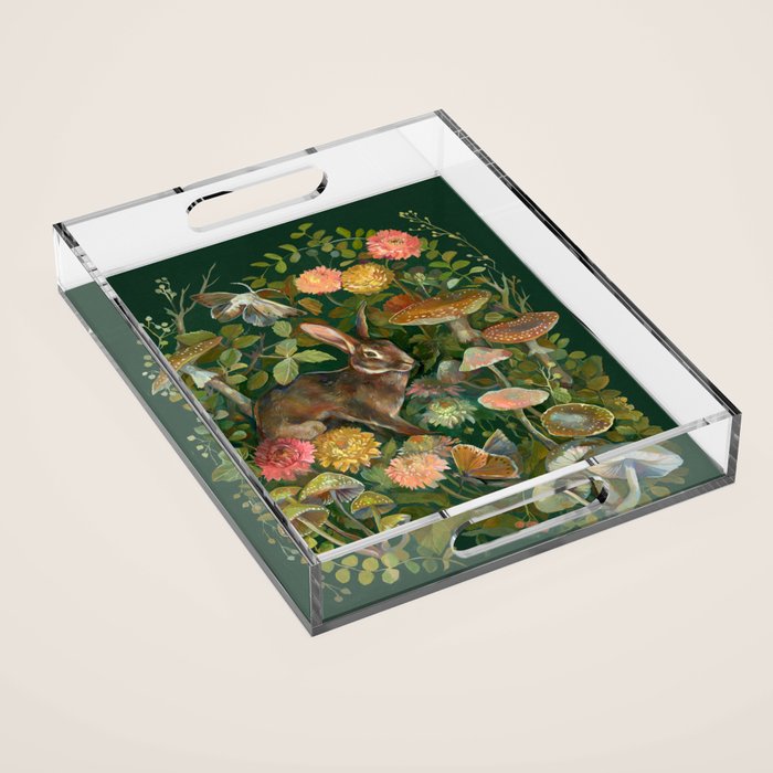 Zinnia Mushroom Garden Acrylic Tray Gallery Image 1