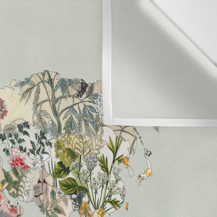 Vintage Botanical World Green Wall Tapestry Gallery Image 3