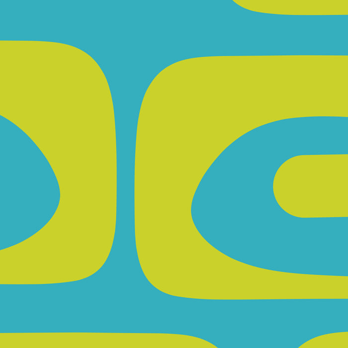 Mid Century Modern Piquet Abstract Pattern in Bright Lime Green and Turquoise Coffee Mug Gallery Image 2