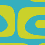 Mid Century Modern Piquet Abstract Pattern in Bright Lime Green and Turquoise Coffee Mug Gallery Image 2