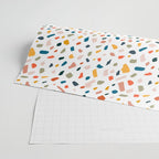 Terrazzo, Abstract Quirky Shapes Bohemian Modern Pattern Confetti Celebration Random Colorful Shapes Wrapping Paper Gallery Image 2